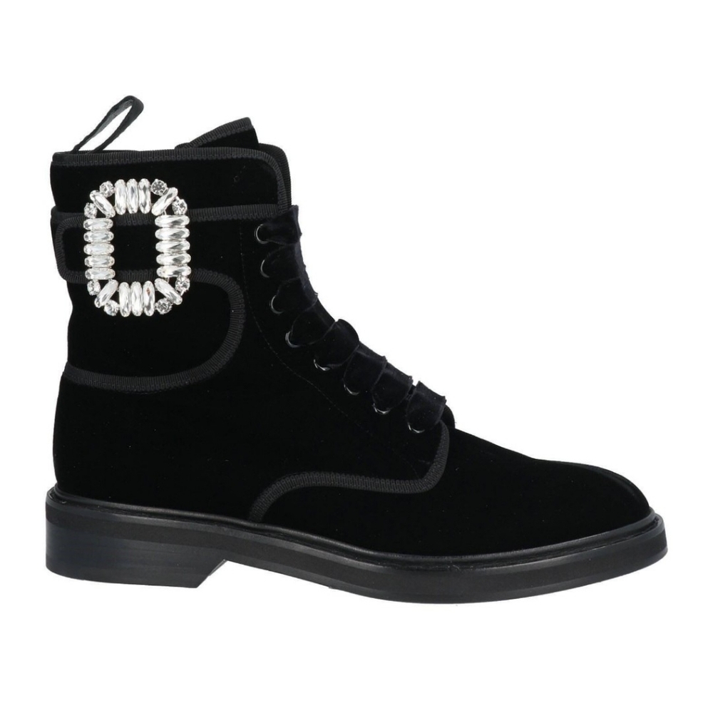 Roger Vivier Ankle Black Suede Boots